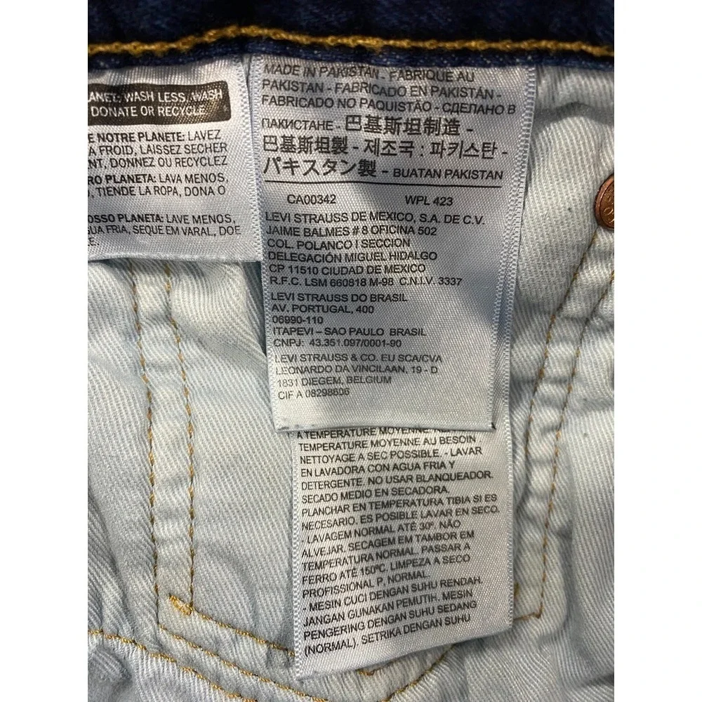 Levis 501 Jeans Mens 36x36 (34x33.5)‎ Blue Denim Straight Button Premium Big E